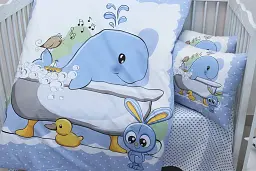 Комлпект постільної білизни у ліжечко Tag Tekstil Whale для немовлят Кит - мініатюра 3