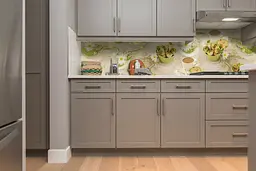 Кухонний фартух Яблучний рай для кухні наклейка ПВХ кава яблука ромашки Бежева 65х250 см Happy Pocket Z180572 - мініатюра 4