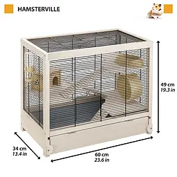 Клітка для хом'яків Ferplast Hamsterville дерев'яна 60x34x49 см 57026517 - мініатюра 2