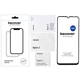 Скло захисне BeCover Xiaomi Redmi 12C 10D Black (711371) - мініатюра 2
