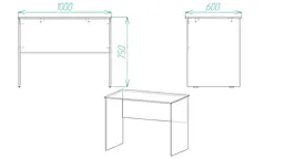 Стіл комп'ютерний Алессандро Ferrum-decor 750x1000x600 ДСП Білий 16 мм (FRD-104710) - мініатюра 4