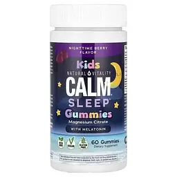 Дитячий сон та розслаблення Natural Vitality CALM Kids Sleep Gummies With Melatonin смак ягід 60 жувальних цукерок