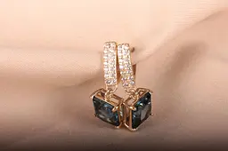 Сережки з топазом London Blue S-0096 - мініатюра 4