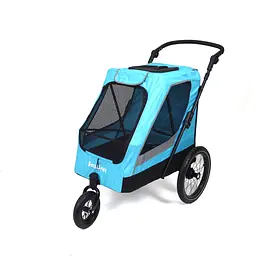 Коляска для домашніх тварин до 35 кг Bestopet Люпосанчик BS-RL-02 Light Blue зі знімним столиком для грумінгу - мініатюра 3