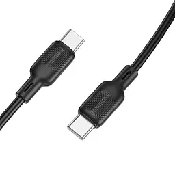 Дата кабель Borofone BX113 Lenny Type-C to Type-C 60W (2m) Black - мініатюра 4