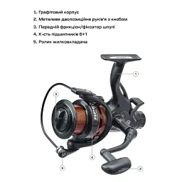 Котушка Brain Apex Double Baitrunner 3000 6+1BB - мініатюра 6