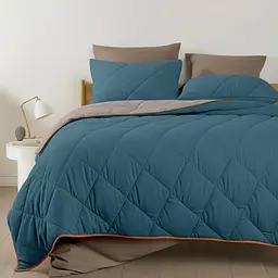 Покривало стьобане двостороннє Cosas Ocean Sand CS2 110х140 см (Blanket_68Sky_84Quartz_kt_75Terrakot_110х140) - мініатюра 4