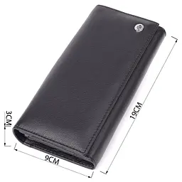 Солідний жіночий гаманець із натуральної шкіри ST Leather 23088 чорний - мініатюра 3