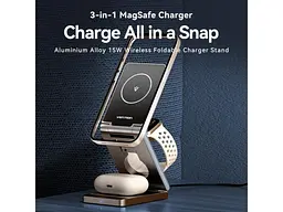 Бездротовий зарядний пристрій Vention 3-in-1 15 W Gray (FGFH0) - мініатюра 11