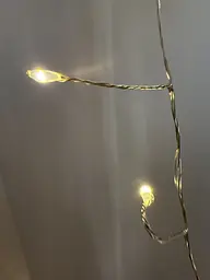 Світлодіодна гірлянда водоспад-штора Роса мішура дощ 3x3 м 900 LED тепле біле світло білий провід з пультом 8 режимів - мініатюра 8