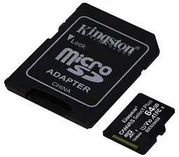 Карта пам'яті Kingston microSDXC 64GB Canvas Select Plus 100R A1 C10 + SD адаптер [SDCS2/64GB] [44878] - мініатюра 6