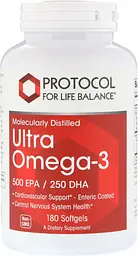 Омега-3 Protocol for Life Balance Ultra Omega-3 500 EPA / 250 DHA 180 капс