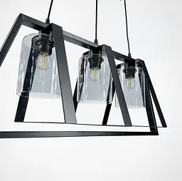 Люстра у стилі лофт у трикутній формі корпусу чорного кольору Line.F 11806/3 BK - мініатюра 2