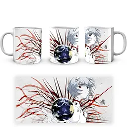 Кухоль GeekLand Evangelion Євангеліон Рей EVA 002.02 330 мл білий - мініатюра 4