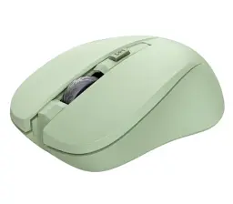 Миша бездротова Trust Mydo Silent, Green, USB 2.4GHz, оптична, 1000/1400/1800 dpi, 4 кнопки, зниження звуку клацання миші мінімум на 90%, гніздо для зберігання приймача USB, 1xAA (25042)
