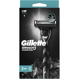 Станок для гоління Gillette Mach3 Charcoal з 2 змінними картриджами - мініатюра 2
