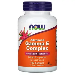 Гамма-токоферол NOW Gamma E Complex, 120 капсул