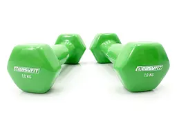 Гантель для фітнесу 1.0 кг EasyFit із вініловим покриттям салатова - мініатюра 2