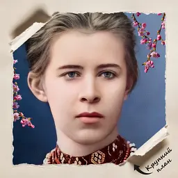 Інтер'єрна картина Леся Українка та яблуневий цвіт, Україна, історія, видатні письменники, 60×43 см (id0563) - мініатюра 5