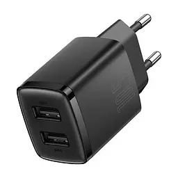 Мережевий зарядний пристрій Baseus Compact Charger 2U 10.5W Black (CCXJ010201) [74461] - мініатюра 2