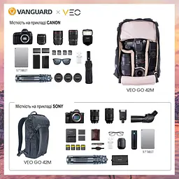 Рюкзак Vanguard VEO GO 42M Black (VEO GO 42M BK), Чорний - мініатюра 6
