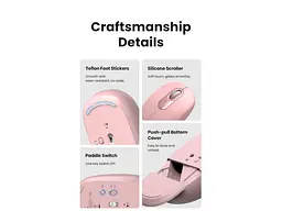 Миша UGREEN MU105 Portable Pink (90686) - мініатюра 3