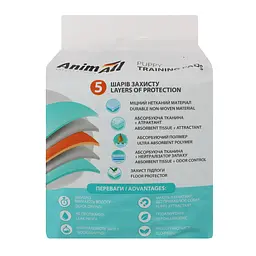 Пелюшки для собак та цуценят AnimAll Puppy Training Pads 60х60 см 20 шт. - мініатюра 5