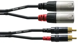 Коммутационный кабель 2хXLR — 2хRCA 1.5м Cordial CFU 1,5 MC - мініатюра 1