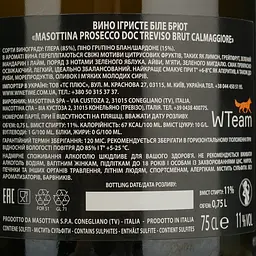 Вино ігристе Masottina Calmaggiore Prosecco Treviso Brut біле брют 0.75 л - мініатюра 4