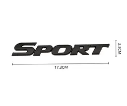 Емблема напис SPORT чорна 173х23мм метал (на скотчі) - мініатюра 2