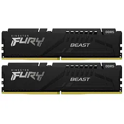 Модуль пам'яті для комп'ютера DDR5 128GB (2x64GB) 5600 MHz Beast Black Kingston Fury (ex.HyperX) (KF556C40BBK2-128)