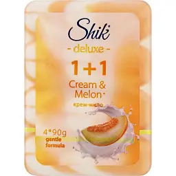 Твердое мыло Shik 1+1 Deluxe Крем и дыня 4 х 90 г (4823107607899)