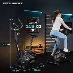Велотренажер Trex Sport TX-400MB RECK магнітний сірий - мініатюра 5