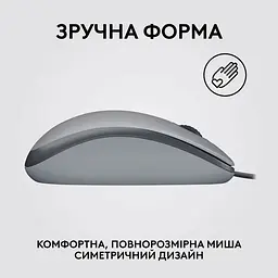 Миша Logitech M110 Silent-MID GRAY-USB-AKOYA - мініатюра 7
