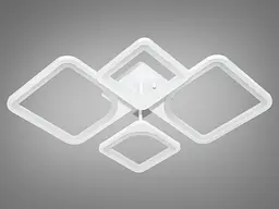 Люстра світлодіодна Diasha 8060/2+2WH 80W, пульт, сучасний стиль для коридору, вітальні, спальні, кухні - мініатюра 2