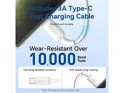 Мережевий зарядний пристрій Vention GaN III PD 30 W QC3.0 Type-C cable White (TZ-FEQW0-EU-01) - мініатюра 3