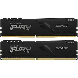 Kingston Пам'ять ПК DDR4 32GB KIT (16GBx2) 3200 FURY Beast Black