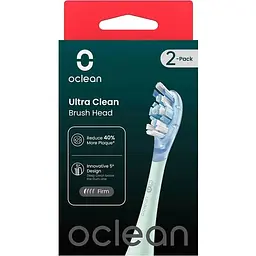 Насадка для зубної щітки Oclean UC01 G02 Ultra Clean Brush Head 2 шт. Green [6970810553512] [100960] - мініатюра 4