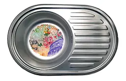 Кухонна мийка Romzha Dana Satin RO47129, Сірий - мініатюра 2
