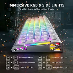 Ігрова магнітна клавіатура ATTACK SHARK R68 HE / Дротове підключення / Magnetic Switch / White - мініатюра 7