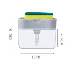 Кухонний диспенсер - органайзер для губки Soap Pump Caddy з дозатором миючого засобу, 380 мл - мініатюра 5