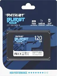 Твердотільний накопичувач SSD Patriot 120Gb, Burst Elite, SATA3, 2.5", 3D TLC, 450/320 МБ/с teh0019747 - мініатюра 3