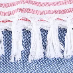 Рушник пештемаль Lovely Svi бавовняний, пляжний, хамам, spa - XХL 100x180 см Blue/Red Stripes (1032025) - мініатюра 5