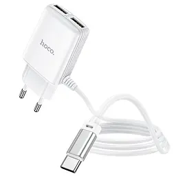 Адаптер HOCO Type-C cable Real power C82A |2USB, 2.4A|