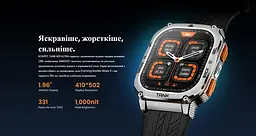 Смарт-годинник Kospet TANK М3 Ultra Black з 2 ремінцями (метал + силікон) - мініатюра 6