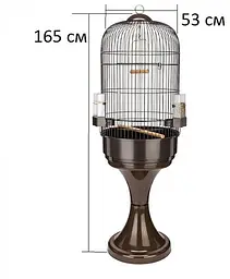 Клітка для середніх та великих птахів Ferplast Max 6 Antique Brass коричнева Ø53x165 см 55025502 - мініатюра 4