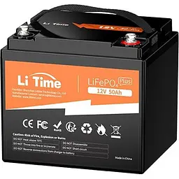 Акумулятор Li Time LiFePO4 12V (12.8V/50Ah/640Wh) (L12V50-BASIC-4-A38) - мініатюра 2