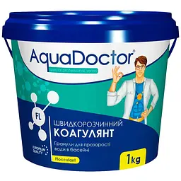 Гранулированный коагулянт AquaDoctor FL для бассейна 1 кг для кристально чистой воды 88580