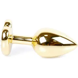 Анальна пробка Boss Of Toys Boss Series - Jewellery Gold Heart Plug Light Blue S, BS6400040, Золотий / Голубой - мініатюра 5