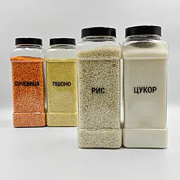 Наліпки для круп та сипучих продуктів, чорні на прозорому фоні 47 шт. - мініатюра 3